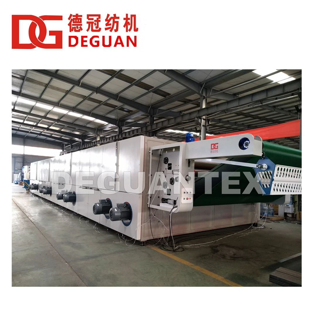 Tensionless Dryer for Knitted and Woven Fabric with 3 layers belt heated by Steam/Oil/Gas