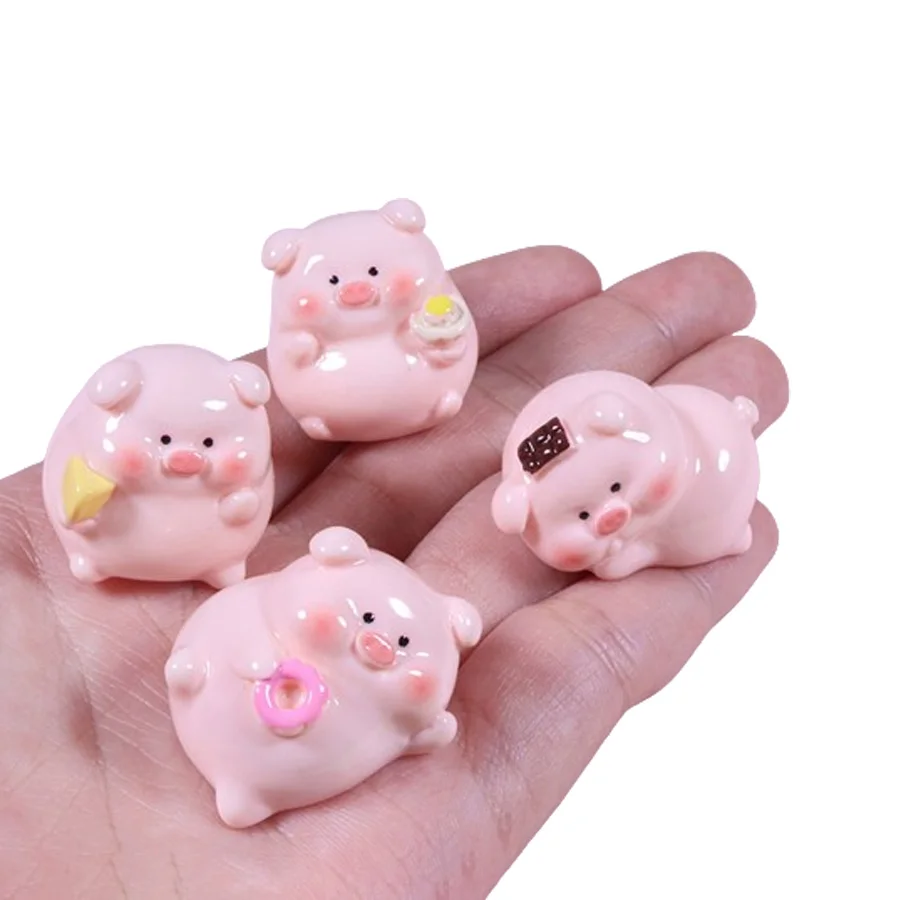 Yiwu insheen ремесло милые 3d миниатюрные розовые толстые свиньи из смолы Подвеска Аксессуары