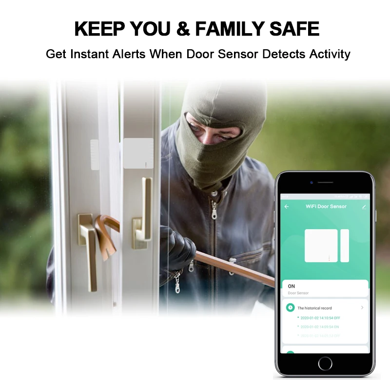 Tuya Window Door Magnetic Detector Portable Alarm Sensor tuya wifi Door Sensor