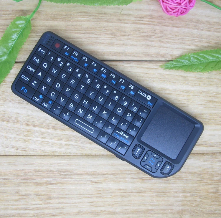 Hot Selling 2.4G  mini Wireless Keyboard Touch Pad Air Fly Mouse Keyboard for Android TV Box