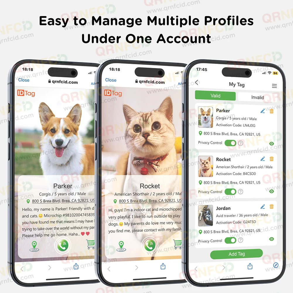2024 Новый wn дешевый прочный QR-код Pet Cat Dog ID Tag