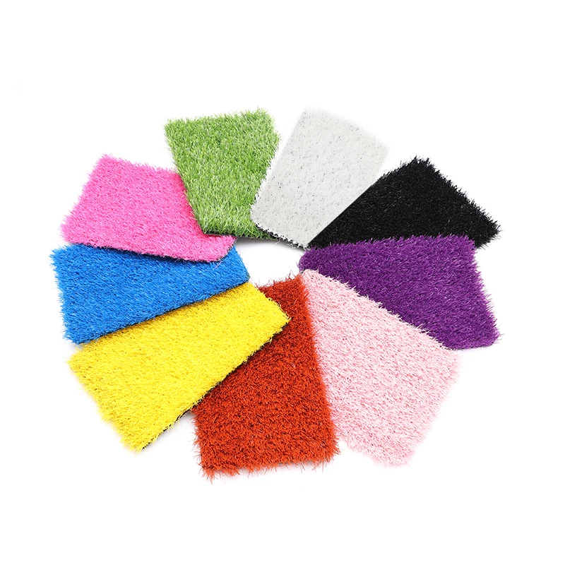 Simulation kindergarten rainbow track carpet outdoor artificial fake lawn Red Yellow Blue Purple Black Pink Rose Red gray color