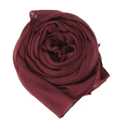 XXF21Popular monochrome mercerized cotton Islamic Muslim baotou scarf stretch breathable sweatcloth Hijab headscarf