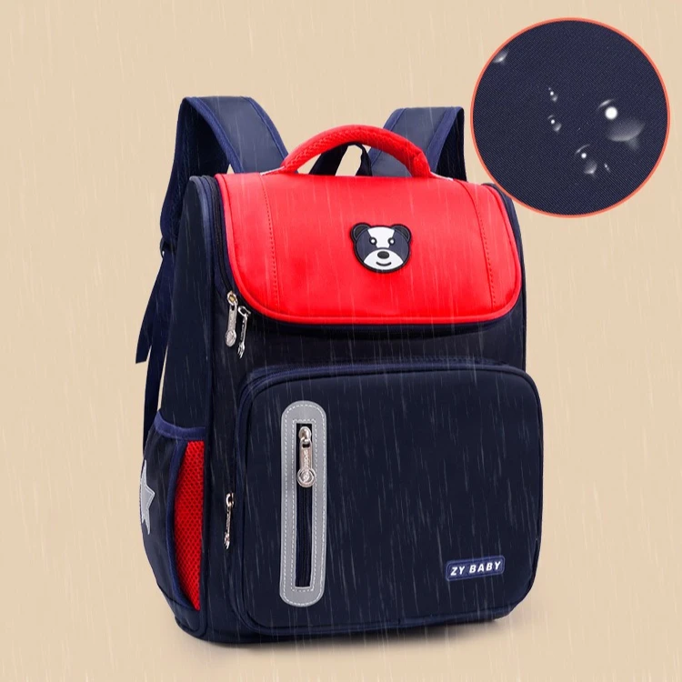 Durable and Lightweight Space Backpack for Russian Elementary Students: Upward-Opening Zipper, Reflective Strip, Waterproof
