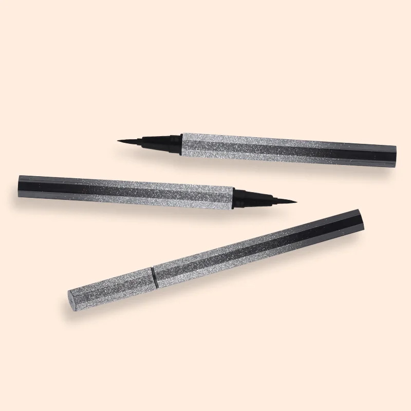 cosmetic makeup black flash private label shimmer glitter custom logo waterproof eye-liner pen color liquid eyeliner