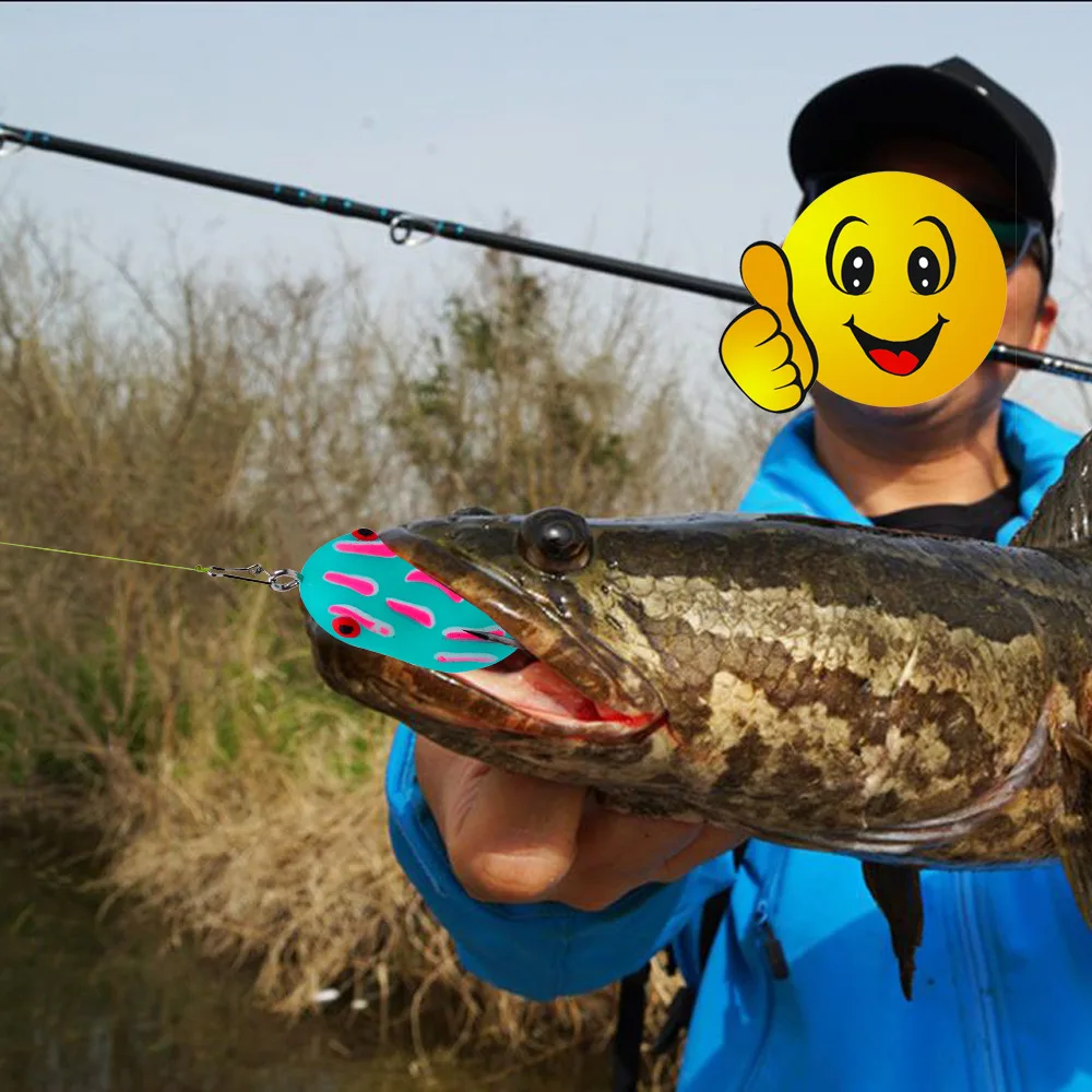 Wholesale 4.5cm7g Small Frog Lure with Metal Blade Tail Long Cast Frog Lure Mini Lifelike Artificial Bait Fishing Frog