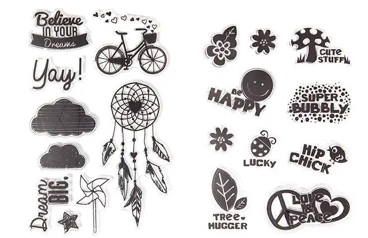 Variety Themes Y46-Y73 Silicone Clear Stamps Seal Blocks for Card Making Decoration and Scrapbooking Craft Stock Custom