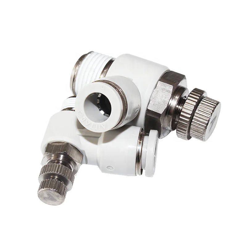 AIRTAC Brand L Type Air Flow Control Valve Cylinder Speed Control Connector