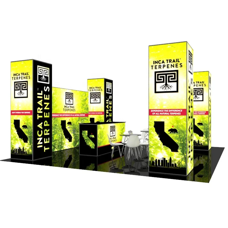 Easy Installation  Tension Fabric Backdrop Trade Show Booth 10x20 Display Light Exhibition Modular Display Exhibitions Stands