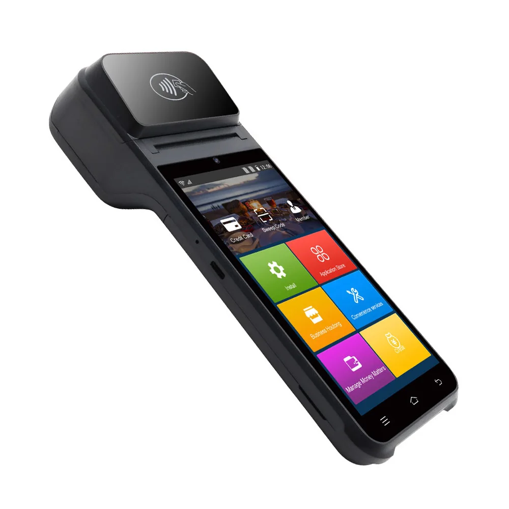 Z92 Latest Android Portable Point Of Sale POS Machine With Nfc Card Reader/Built In Thermal Printer