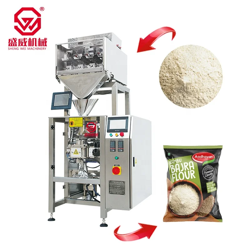 Shengwei Machinery High quality weighing vertical powder maize wheat cassava flour packing machine