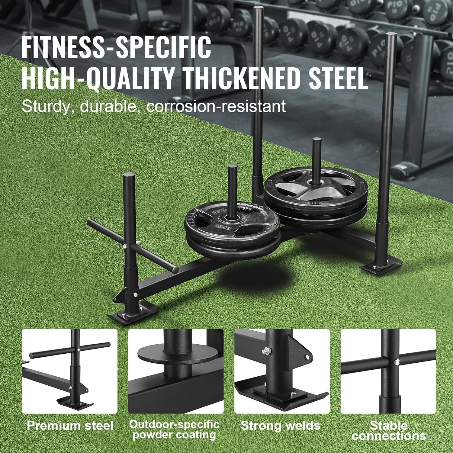 Weight Training Pull Sled Fitness Strength Speed Training Steel Power Sled Push Pull Gym Equipment Sled