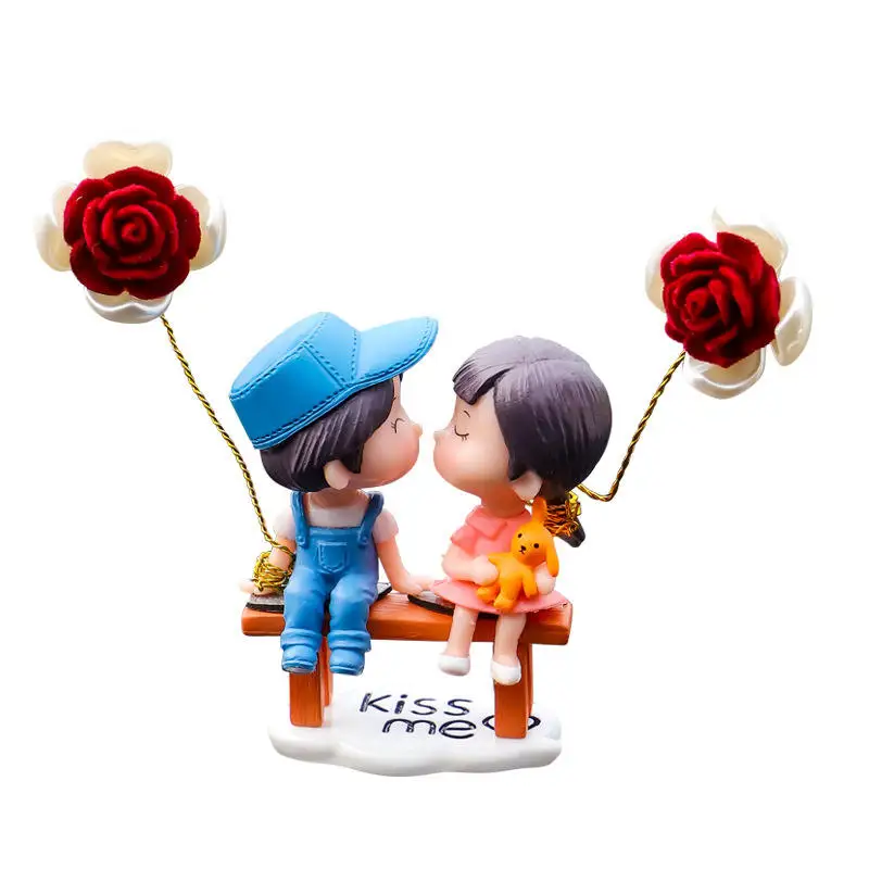 CARTOON COUPLE ACCESSORIES SUPPLIES GIFT DECORATION CENTER CONSOLE INTERIOR