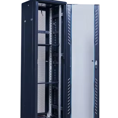 Hot Selling 19 inch 42u capacity 600*800*2000 floor standing server rack network cabinet metal steel mesh tempered glass 6u 9u