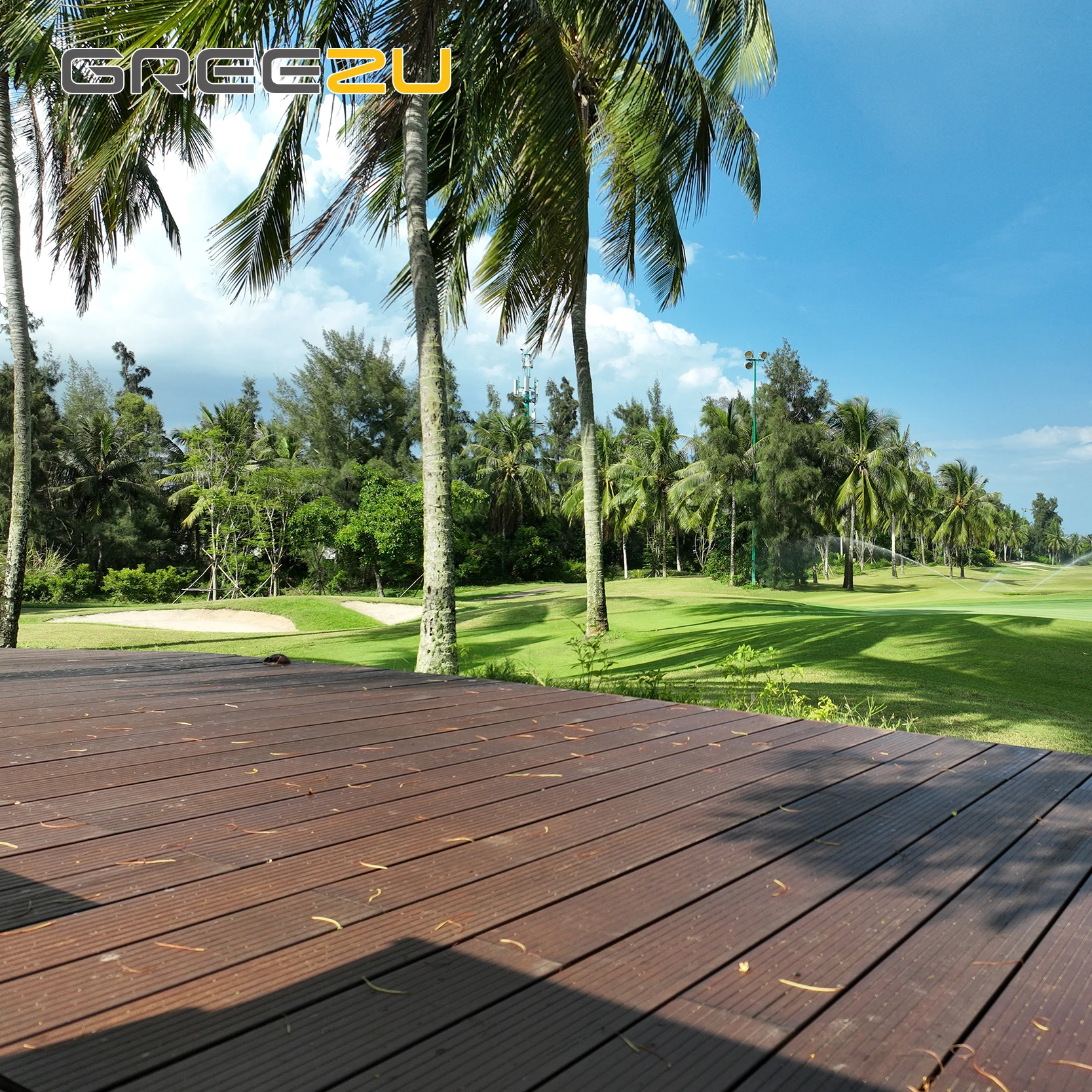 Outside Laminate Outdoor Bamboo Deck Floor Covering Fused Exterior Coffee  Composite  Bamboo Decking & Siding