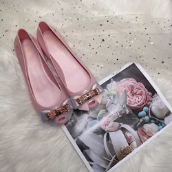 High quality Melissa ladies shoes Jelly fish toe sandals bow metal plastic melissa shoes women melissa sandals