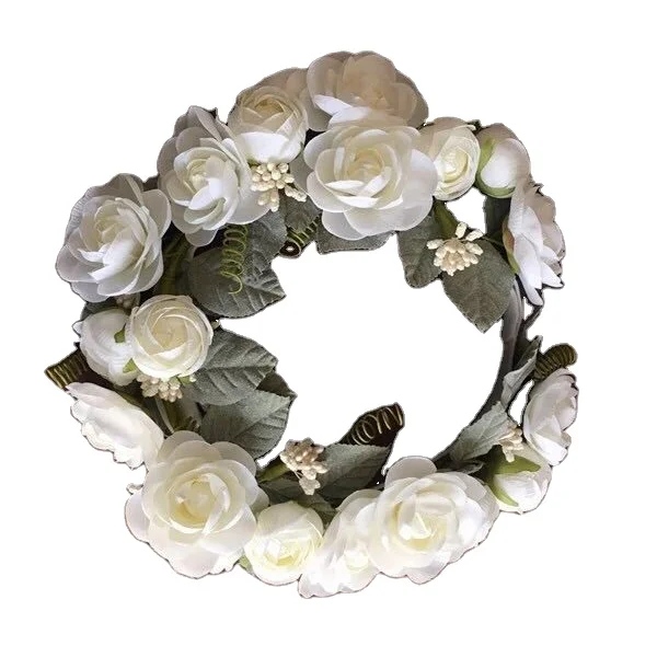 wholesale  beautiful artificial flower wreath for decoration