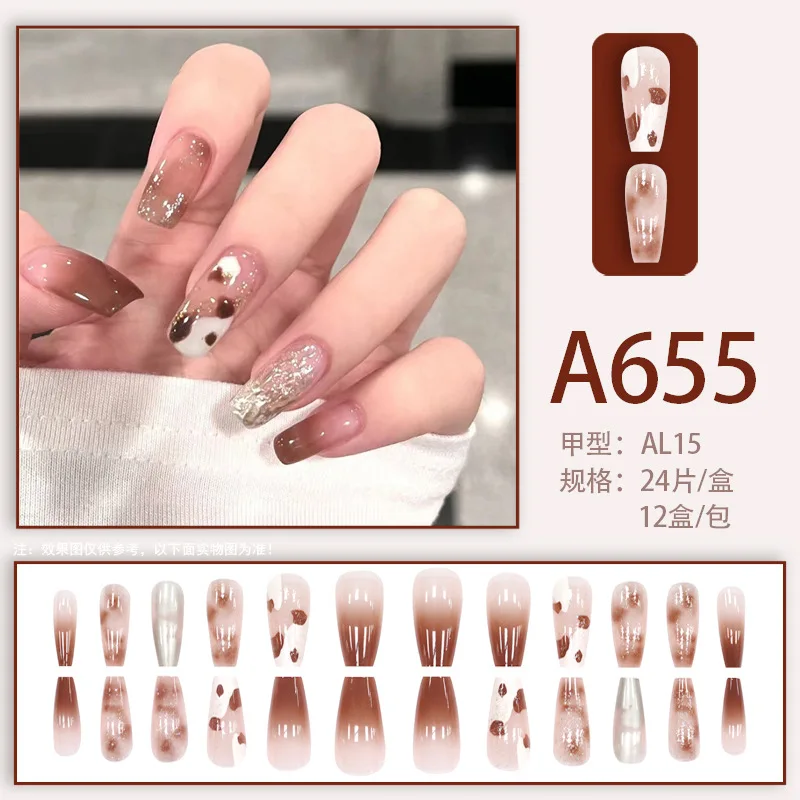 Bow Manicure Patch Black and White little fragrance Pearl diamond French bow tie explosive white wear nail