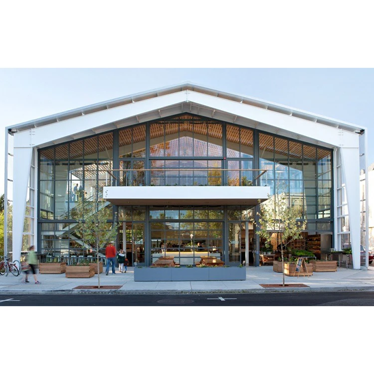 Customized low cost steel structure restaurant building