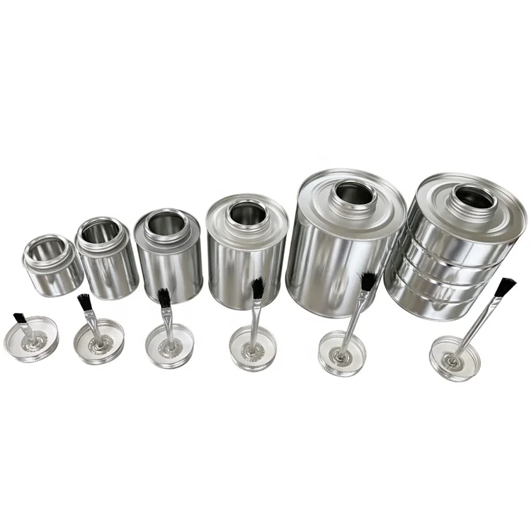 4oz screw top tin can for pvc solvent cement