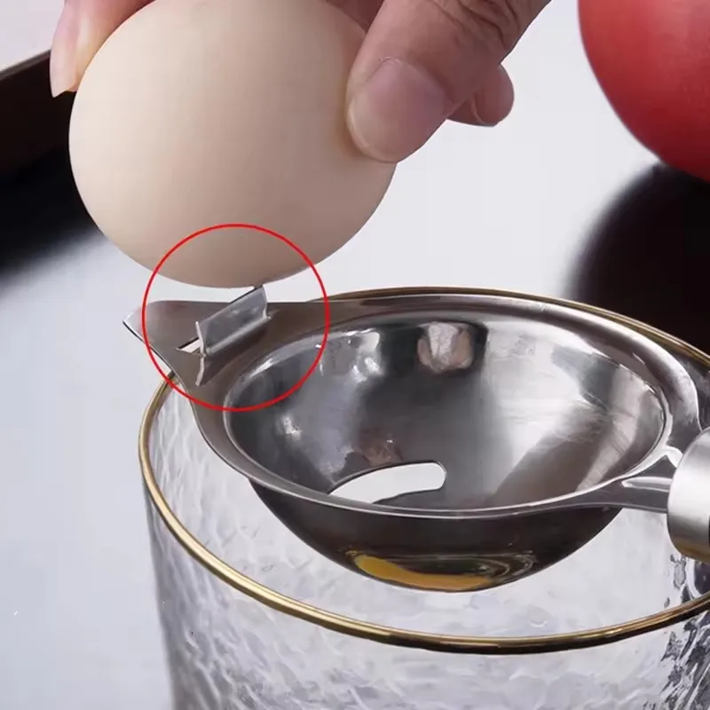 High Quality Food Grade Egg Yolk Separators Egg White Separator 18/10 Stainless Steel Egg Separator