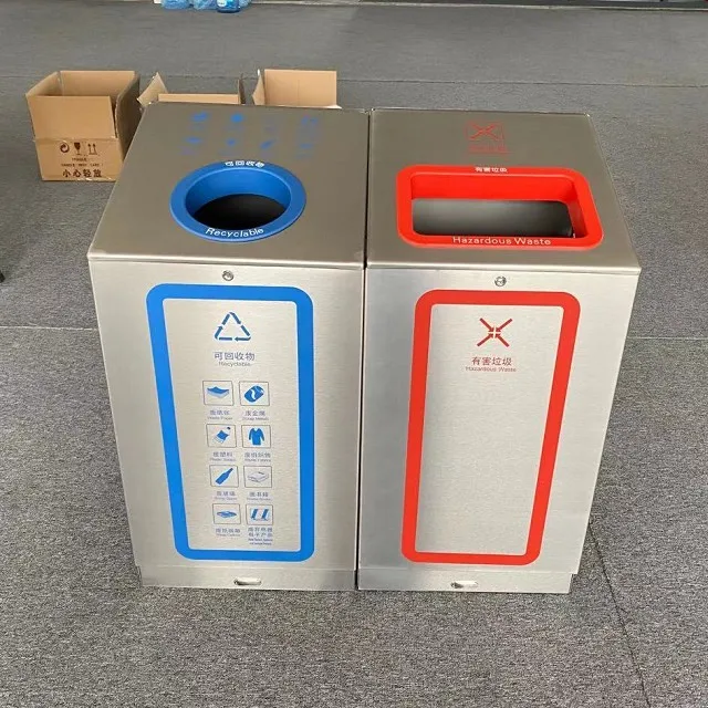 2022 Customized new design recycling trash can garbage can for airport