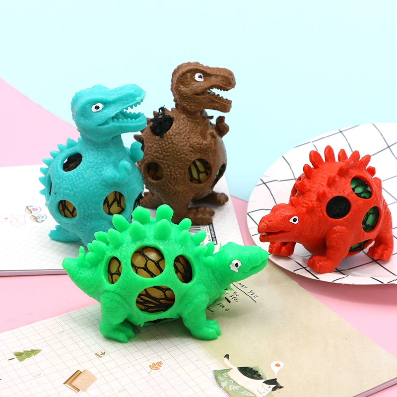 Сжимаемый динозавр мячи для снятия стресса | Динозавр облегчения тревоги игрушки мальчиков девочек и взрослых Сенсорный тирантин