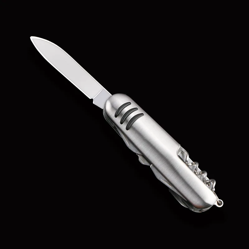 Multi Functional Swiss Folding Knife, Stainless Steel Multi Tool Army Knives Pocket Hunting Outdoor Camping Survival Knife
