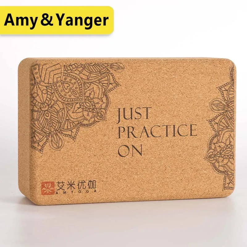 
cork yoga block eco friendly custom print 4