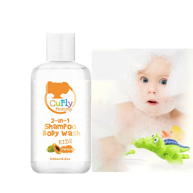 CURLYMOMMY нежная и не раздражающая смесь для детей 2 в 1 гель душа шампунь с собственной торговой маркой
