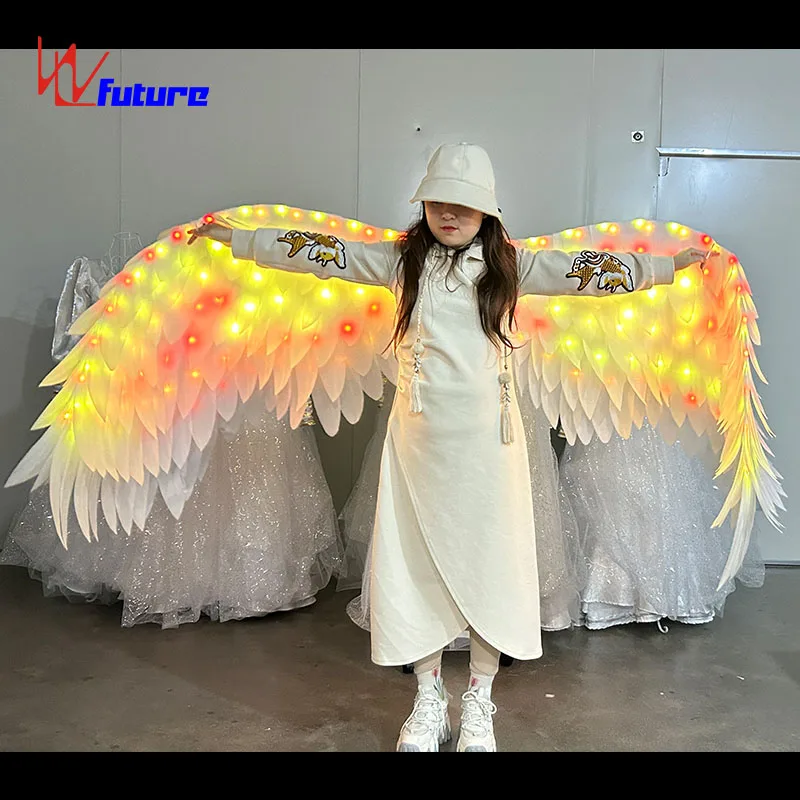 WL-0373 LED Light Angel Isis Wings Carnival Dance Costumes Showgirl Performance Wear Exotic Dancewear