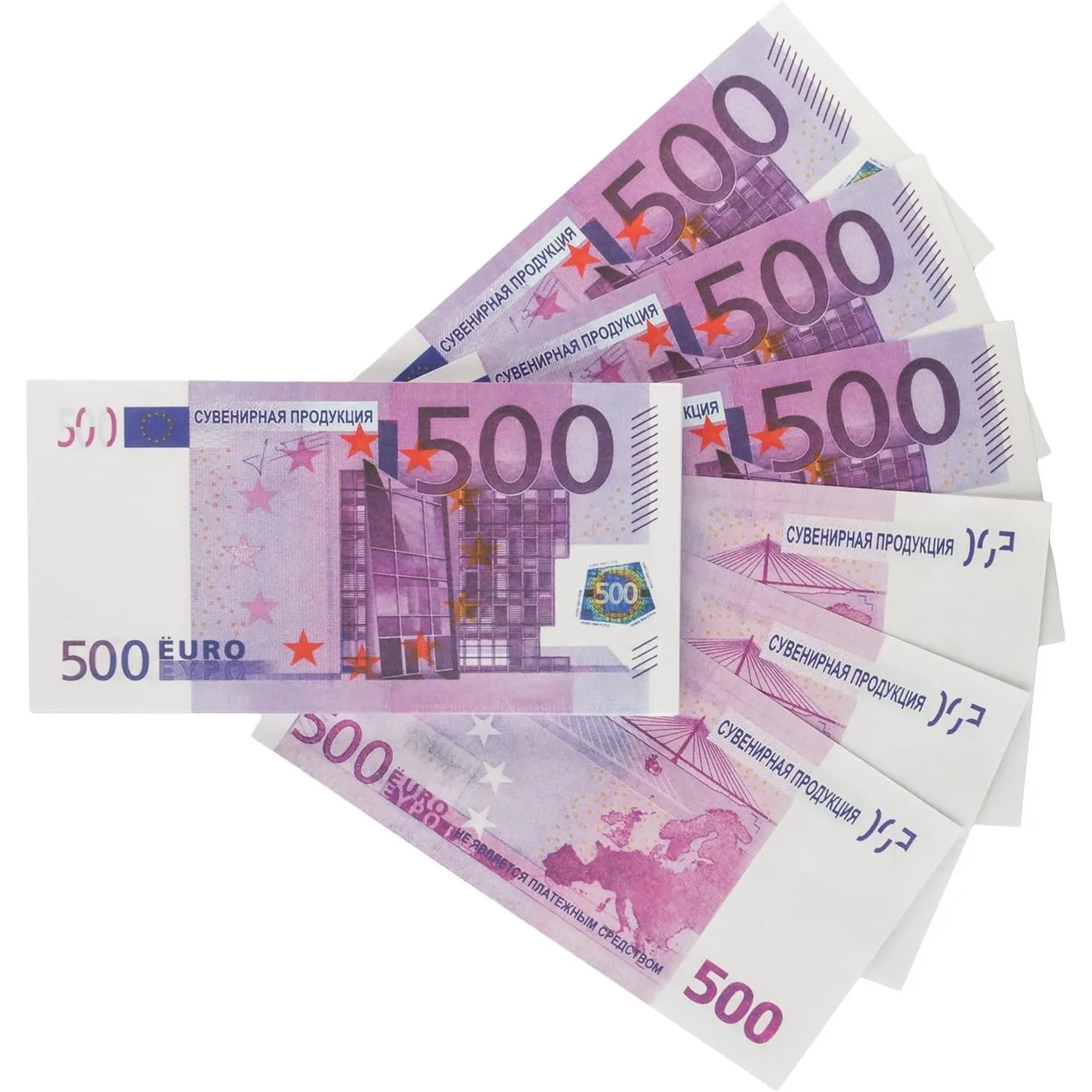 Copy 500 Euro Bills Realistic Play Money One Stack 100 Pcs Euro Invalid Ancestor Money Wedding Birthday Party Movie Prop