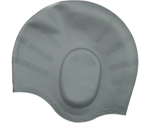 High quality nude silicone custom silicone swimming cap with ear cover
