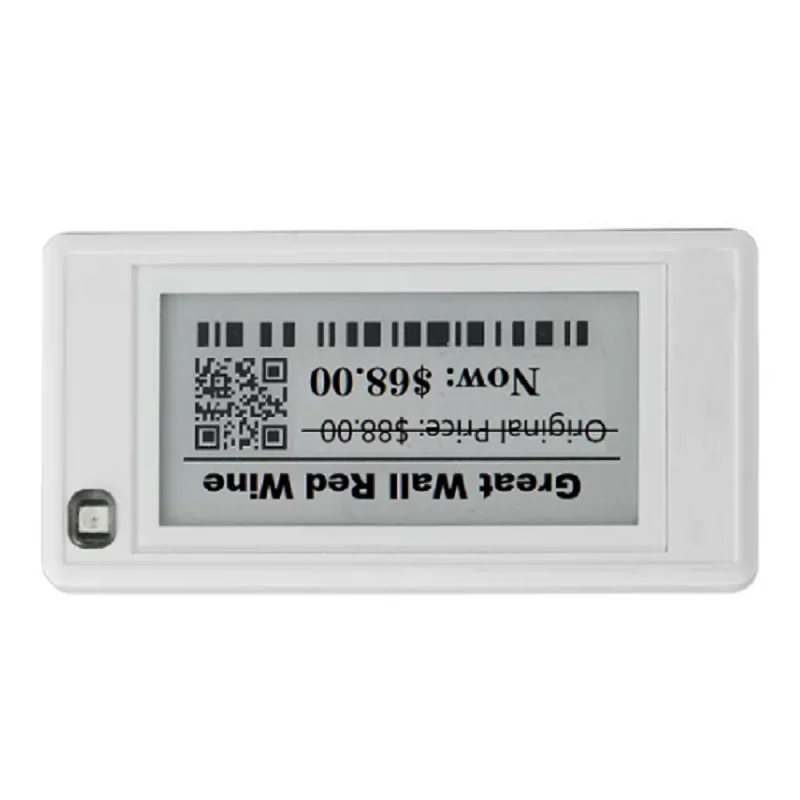 296 x 128 screen resolution Chain Digital Tag Supermarket Electronic Price Tag with wireless Long Life Time