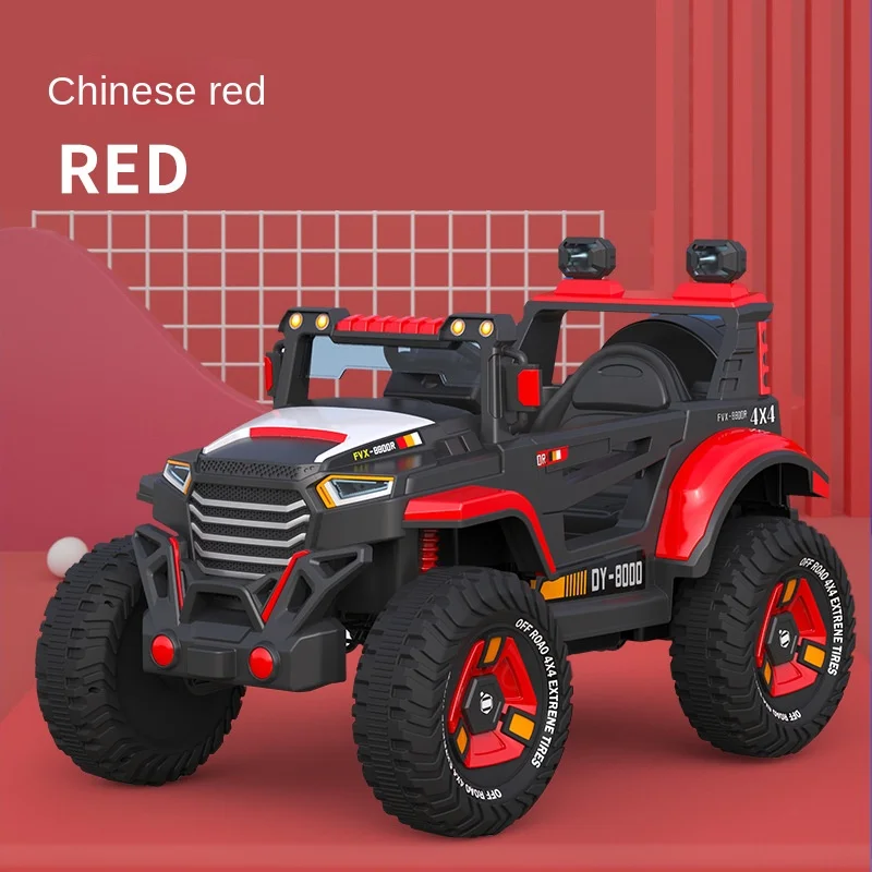 Automobile four-wheel off-road children electric remote control toy car can sit little male girl double drive baby stroller