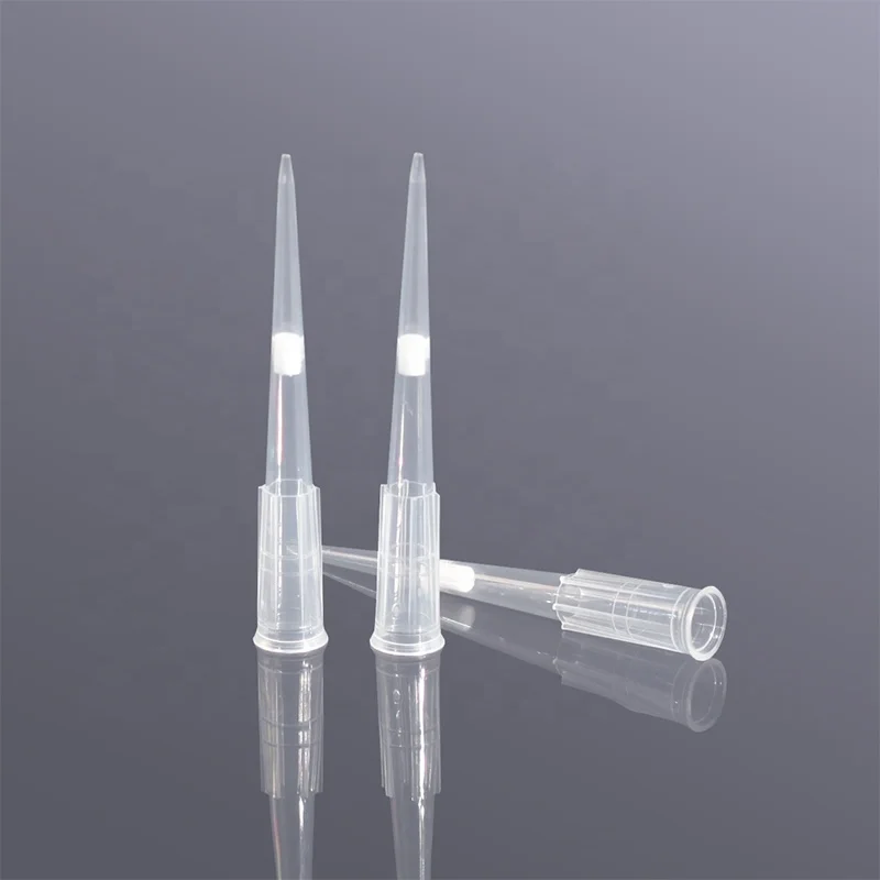 100ul 200ul 300ul low retention transparent disposable PP tip with filter