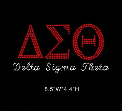 New Design Delta Sigma Theta Heat Rhinestone Transfer For Clothes