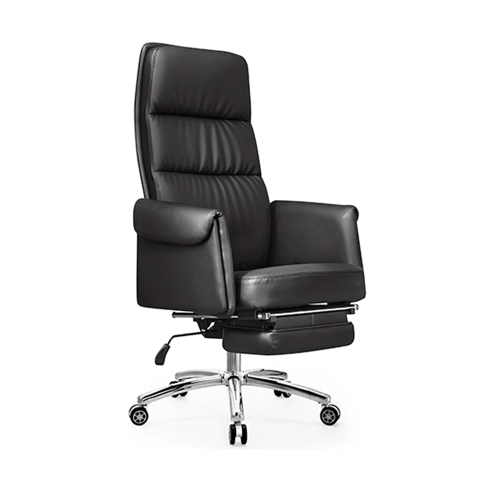 Luxury modern PU Leather ergonomic with footrest swivel relaxing rotating manager office chair