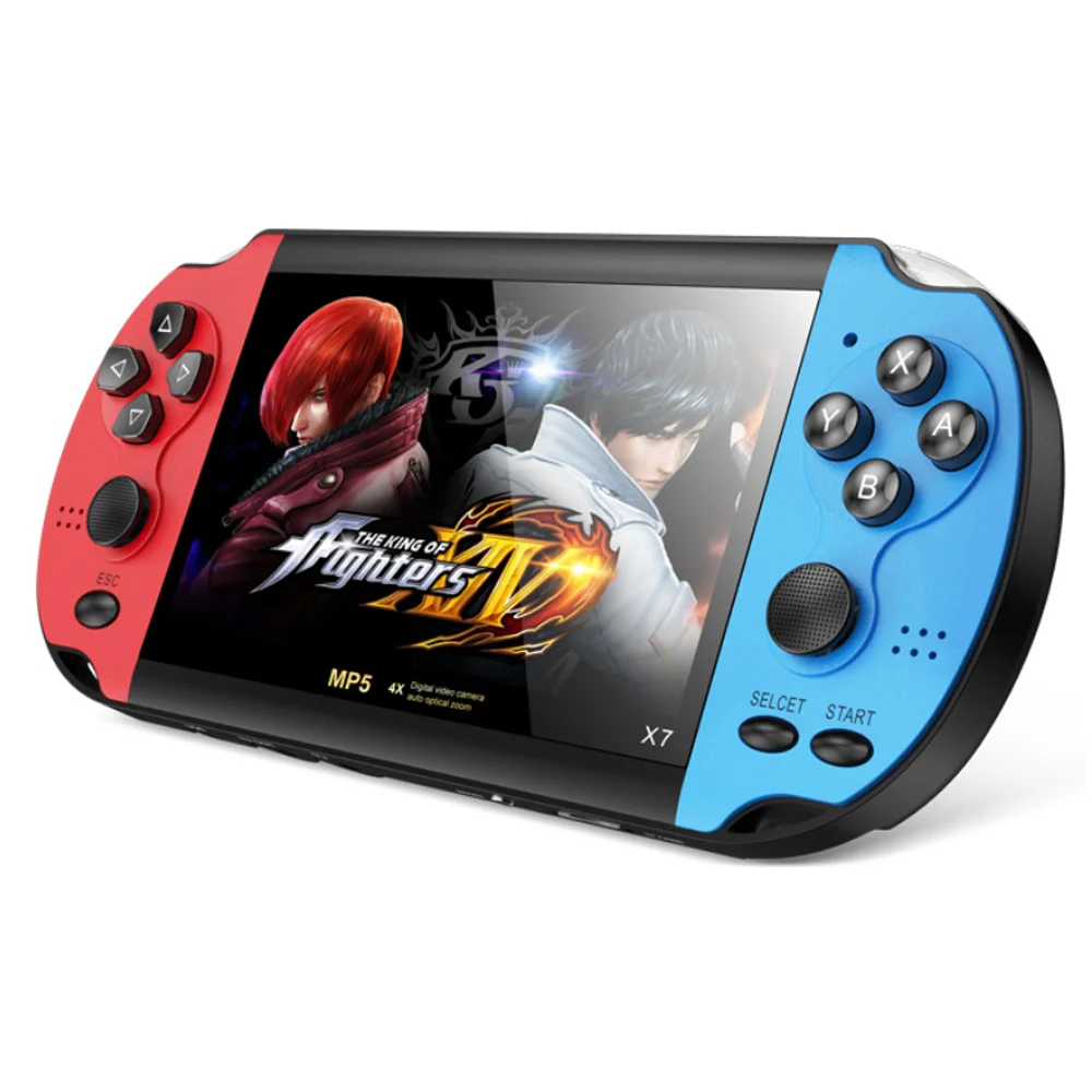 Новый X7 портативная игровая консоль 4,3 дюймов экран Портативный ретро видеоигры Настоящее 8 Гб Поддержка PSP игровая камера видео электронная книга