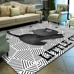 Double Color Jacquard 3d Floor Commercial Restaurant Carpet Big Soft Large Area Rug For Living Room