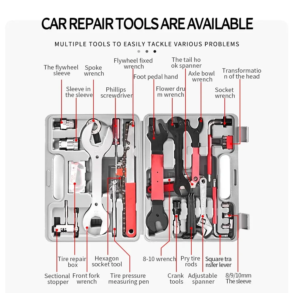 Hot Selling Mtb Professional Full-featured Mountain Bike Repair Combination Tools Bicycle Tool Kit Repair Set