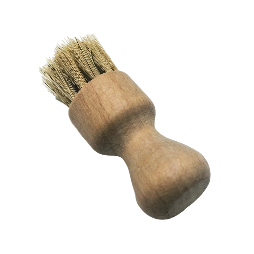 shoe brush natural wooden pig bristle hair horsehair OEM custom logo 100% dauber shoe polish brush factory wholesale