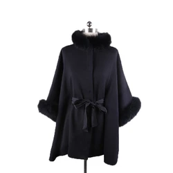 Модное женское пальто с воротником из лисьего меха Норковое Пальто женские