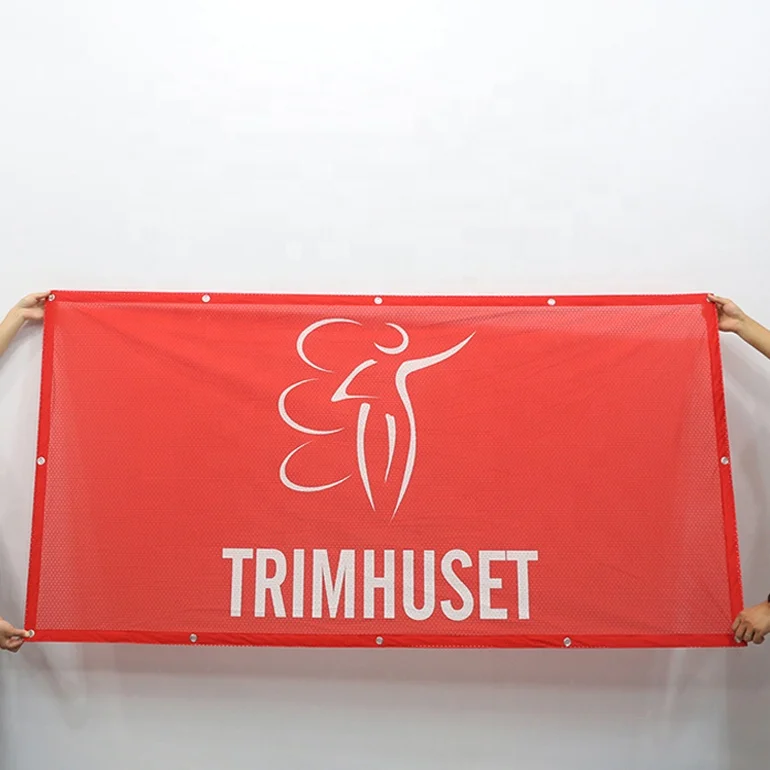 Netted Fabric Banner Barrier Wrap Fence Cover Mesh Banner for Promotional Signage with Custom Logo