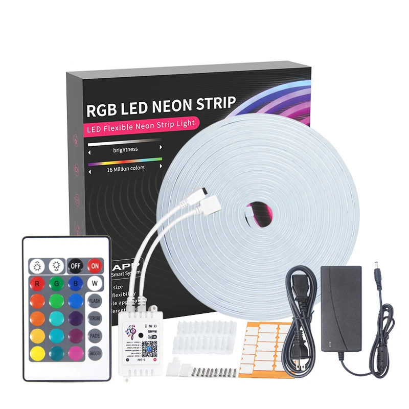 Ультратонкие светодиодные ленты 6*15 мм и набор уличных силиконовых неоновых ламп smart RGB неоновая лента с адаптером и контроллером tuya