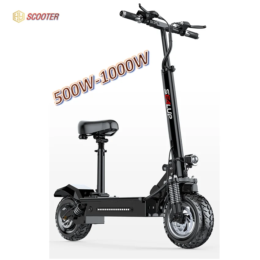 HX7 10inch 500W 1000W long distance hiboy skuter electric scooter led light