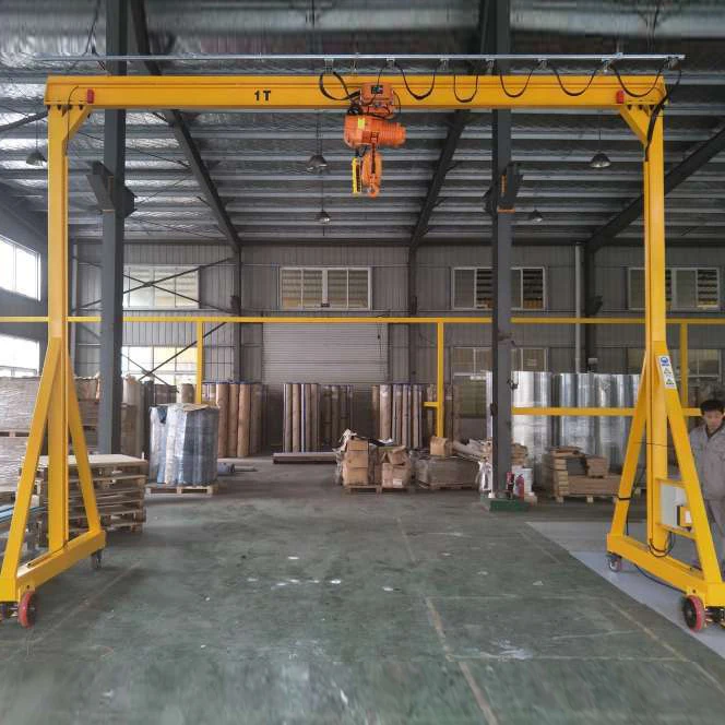 Easy Operation Lifting Operation Energy Saving Mini Gantry Crane with Hoist