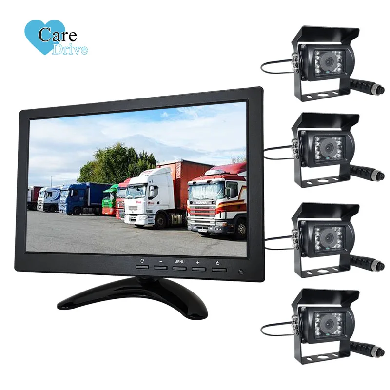 Security Portable Monitor with Remote Control VGA BNC USB Input Built-in Dual Speakers Monitor for Gaming CCTV