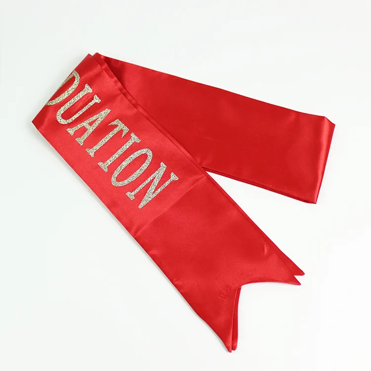 
LUDE factory stocked satin graduation sash for graduation ceremony 