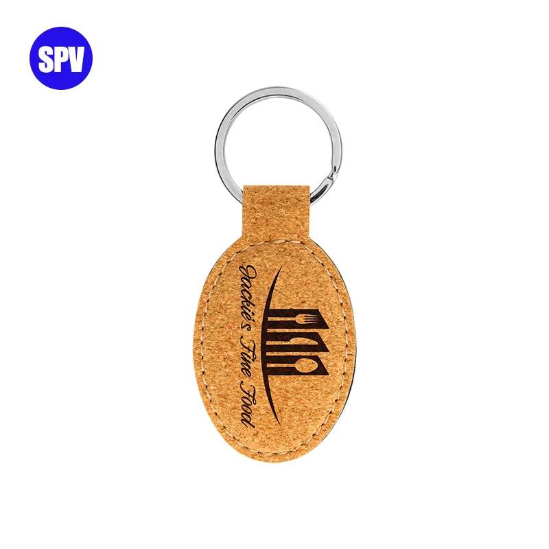 SUPERNOVA Laser Engraving Blanks Leather Keychain Laserable Leatherette Keychains Custom Design Key Ring with Engraved Logo